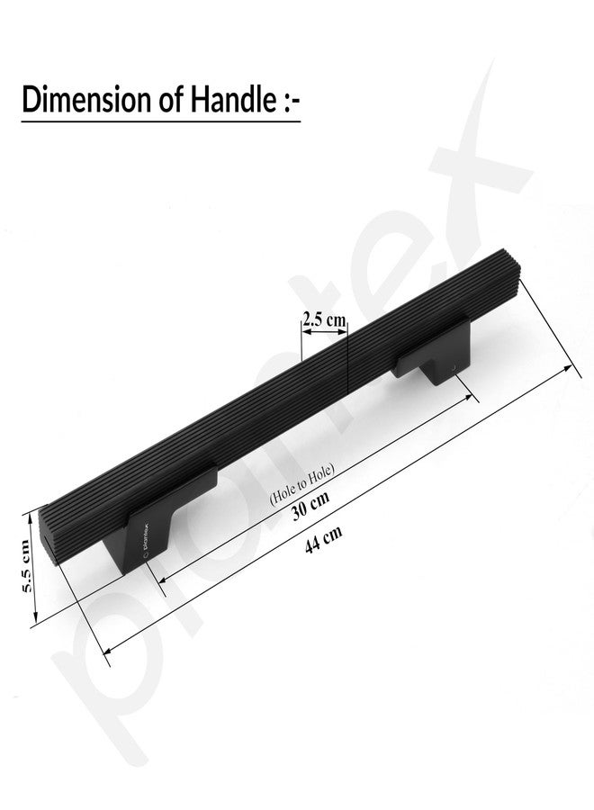 Plantex 17 Inch Main Door Handle for Wooden Doors - Pull-Push Handle Accessory (Pack of 1, Black) - Image 3