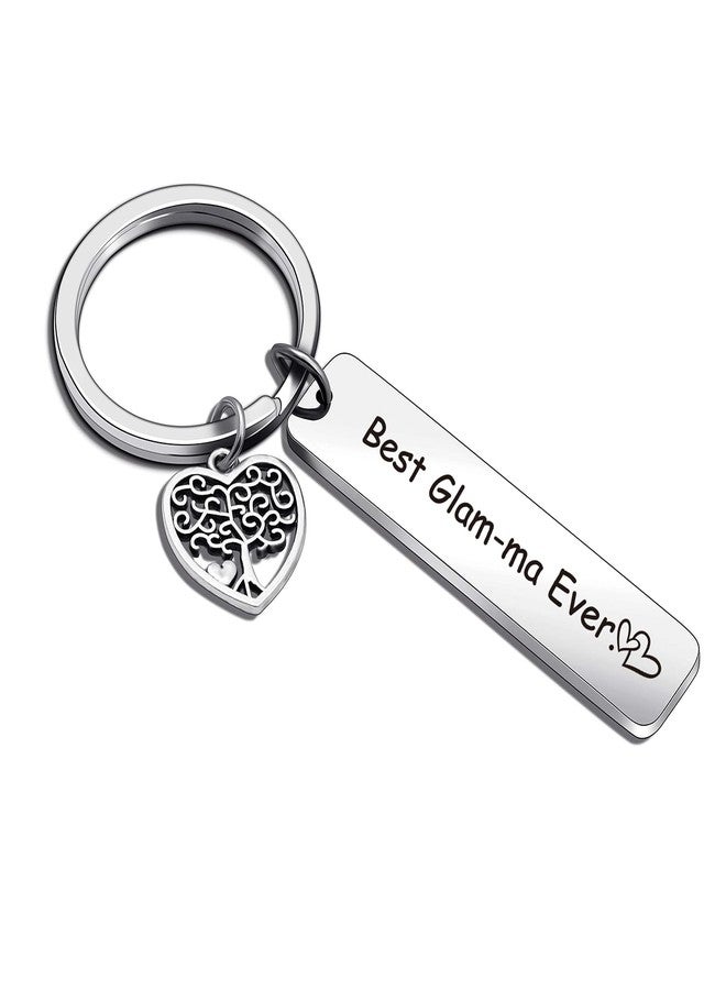 Nothers ASANHAO Best Glam-ma Ever Keychain for Grandma Grammy Mimi Mother’s Day Gift from Granddaughter for Glam-ma Appreciation Gift form Grandson for Nana Grandmother Keychain - Image 1