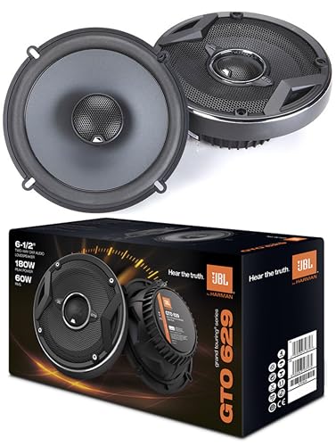 JBL GTO629 6.5" GTO 2-Way 360 Watts MAX Power Grand Touring Series Coaxial Car Audio Speakers Bundled with Alphasonik - Image 1