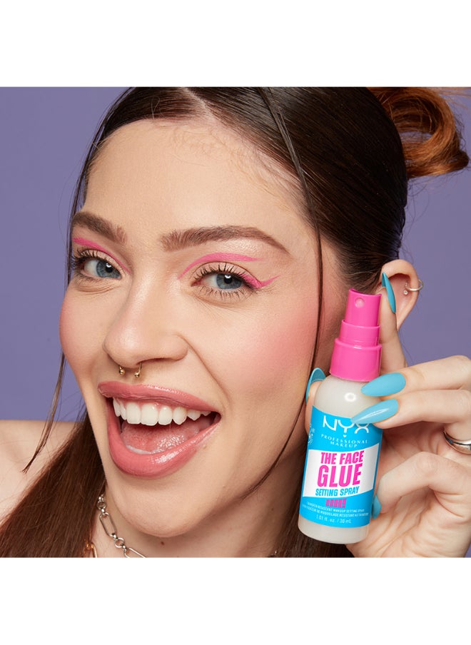 NYX PROFESSIONAL MAKEUP - The Face Glue Setting Spray Makeup Setting Spray up to 24 hr wear transfer resistant And waterproof 60ml - Image 1
