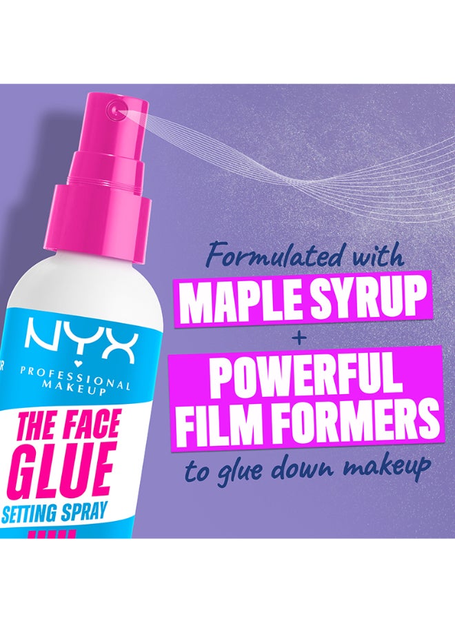 NYX PROFESSIONAL MAKEUP - The Face Glue Setting Spray Makeup Setting Spray up to 24 hr wear transfer resistant And waterproof 60ml - Image 1