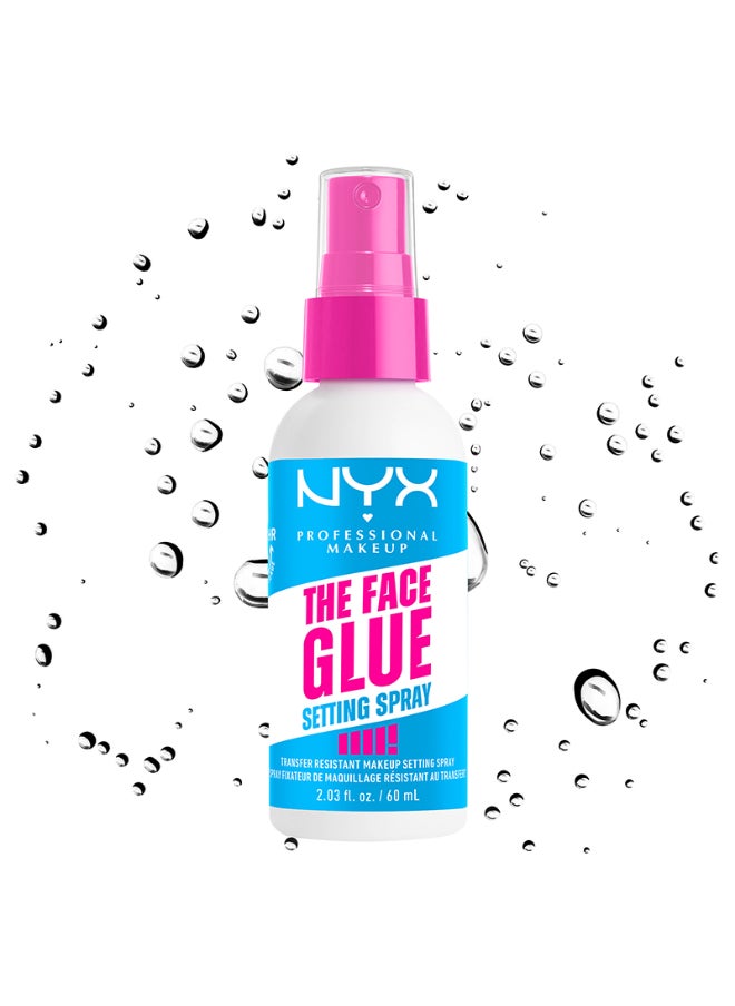 NYX PROFESSIONAL MAKEUP - The Face Glue Setting Spray Makeup Setting Spray up to 24 hr wear transfer resistant And waterproof 60ml - Image 1