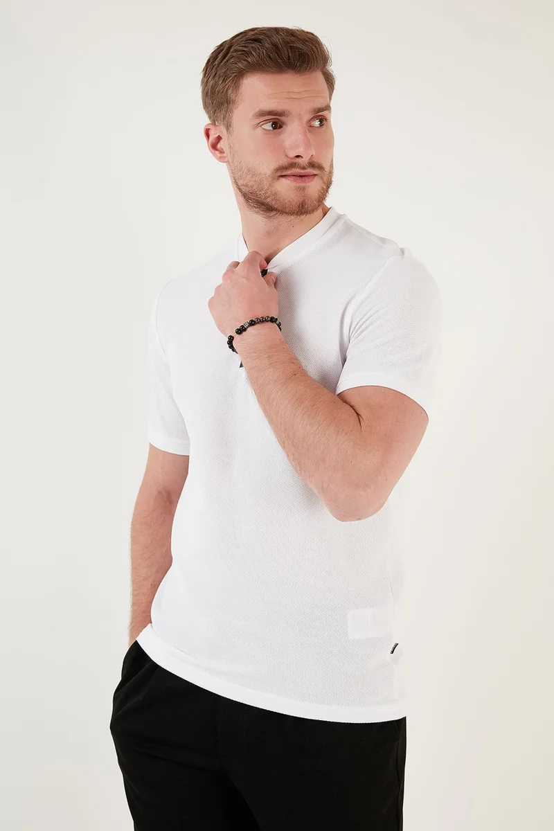Buratti Cotton Regular Fit Half Zipper T Shirt Men's T Shirt 5902653