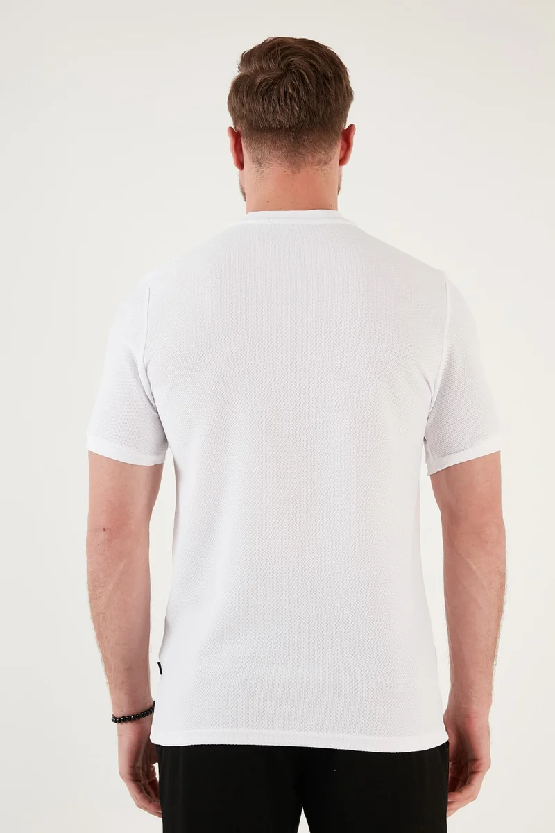 Buratti Cotton Regular Fit Half Zipper T Shirt Men's T Shirt 5902653