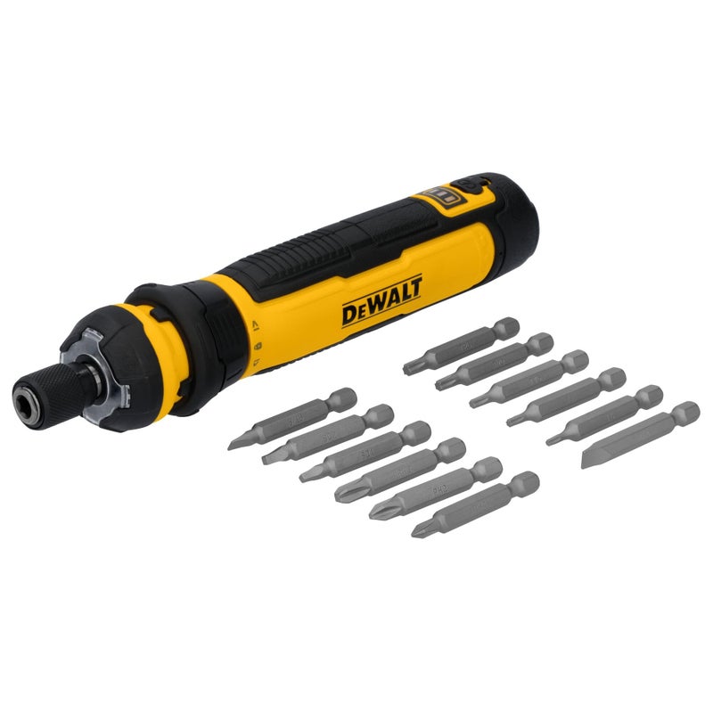 DEWALT Cordless Screwdriver USB Rechargeable with FLEXDRIVE Control and Screwdriver Bit Set Electric Screwdriver Cordless with LED Light DWHT66719