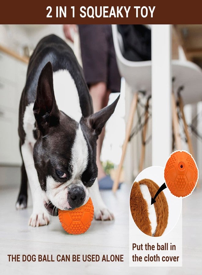 Billionchains Squeaky Dog Toys for Small and Medium Breeds, 2-in-1 Puppy Interactive Toys Dog Plush Toy with Squeaky Ball for Halloween Xmas, Brown - Image 5
