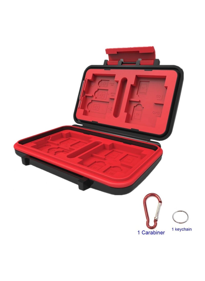 LENSGO - LXH Memory Card Case, Portable Holder SD SDHC SDXC CF MSD XQD TF Micro SD SIM Micro SIM Nano SIM Card Durable Waterproof - Image 1
