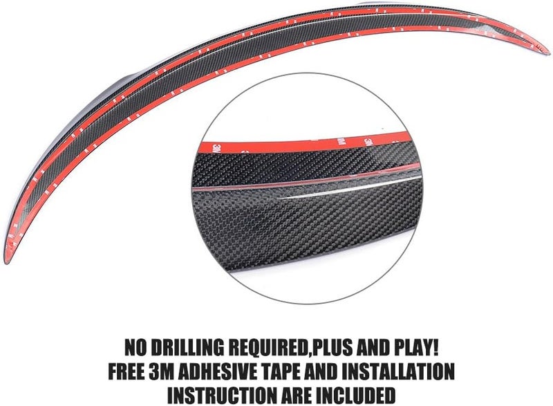 DEMULAX Carbon Fiber Rear Trunk Spoiler for Mercedes-Benz C63 AMG - Image 3