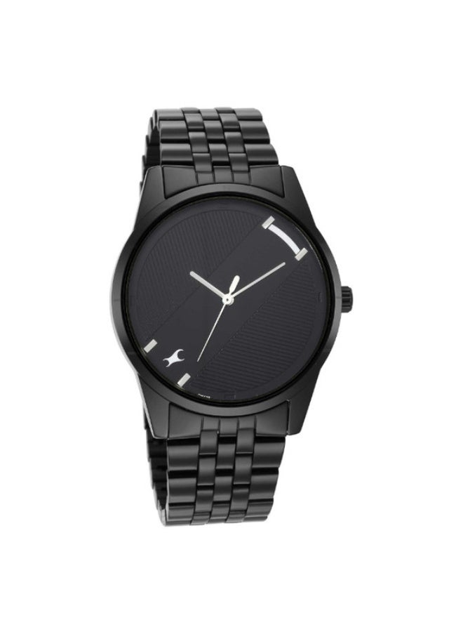 Fastrack Stunners Quartz Analog Black Dial Metal Strap Watch for Guys 3277nm01 - Image 2