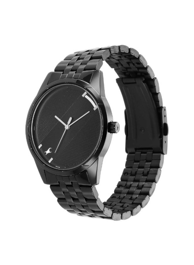 Fastrack Stunners Quartz Analog Black Dial Metal Strap Watch for Guys 3277nm01 - Image 3