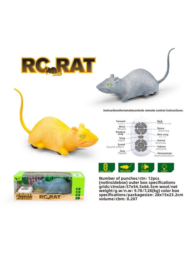 Products Remote Control Spider Insect Animal Music Remote Control Electric Mouse Toy Electric Snake Pet Toy-Color:Remote Control Mouse  - Image 1