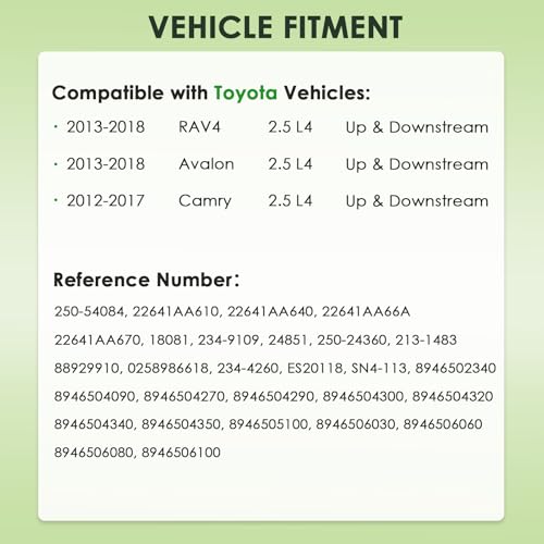 PUAMRPTS O2 Oxygen Sensor Compatible with Toyota RAV4 2013-2018, Camry 2012-2017, Avalon 2013-2018 - 2.5 L4 - Upstream & Downstream - Replace# 250-54084, 250-24360, 2Pcs - Image 2