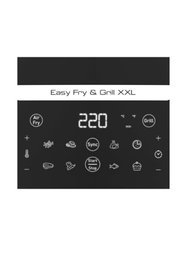 Tefal XXL Digital Easy Fry and Grill Air Fryer, (Suitable for 6-8 People) 6.5 L 1800 W EY801815 Black - Image 3