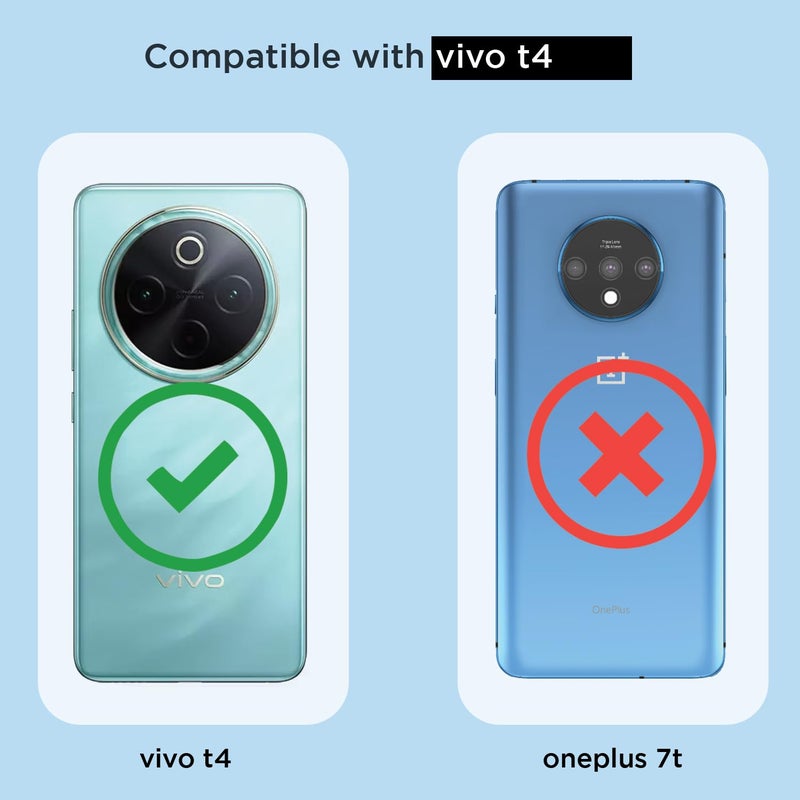 Pikkme غطاء خلفي لهاتف Vivo T4 5G / iQoo Z10 5G مع خاصية Mag-Safe مقاوم للصدمات من PC + TPU مع دعم مغناطيسي - Image 4
