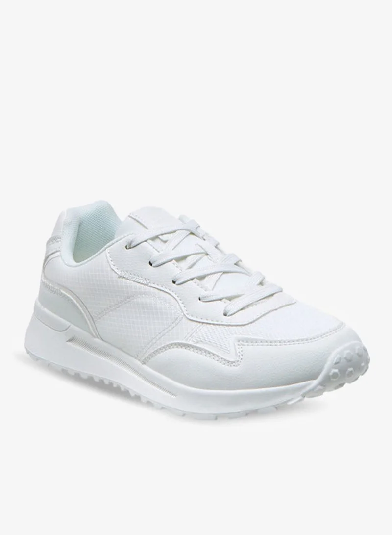 MISSY Flyknit Textured Sneakers with Lace-Up Closure