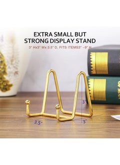 Oasisgalore Gold Decorative Plate Stand Holder Picture Frame Stand Easel Display Stand  - Image 2