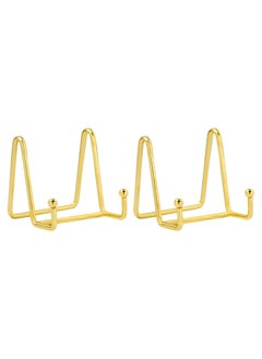Oasisgalore Gold Decorative Plate Stand Holder Picture Frame Stand Easel Display Stand  - Image 1