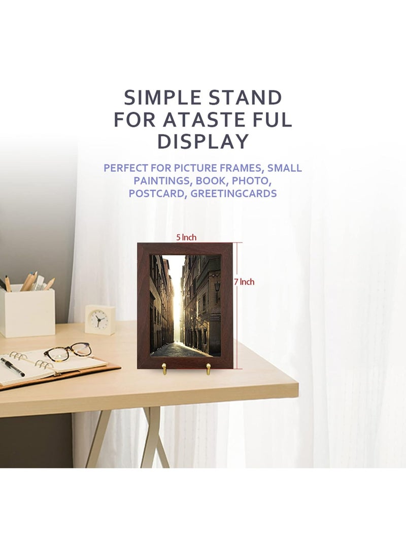 Oasisgalore Gold Decorative Plate Stand Holder Picture Frame Stand Easel Display Stand  - Image 3