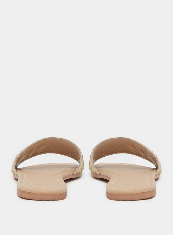 Styli Embellished Slip-On Flat Sandals - Image 5