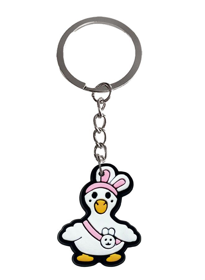 Cute Cartoon Creative White Penguin Shape Keychain Boutique Pendant Car Bag Keychain