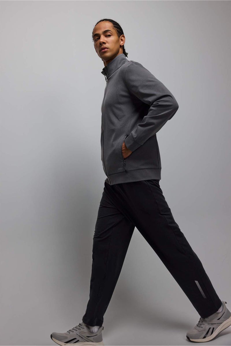DeFacto Standard Fit High Neck Zip Up Sweatshirt - Image 2