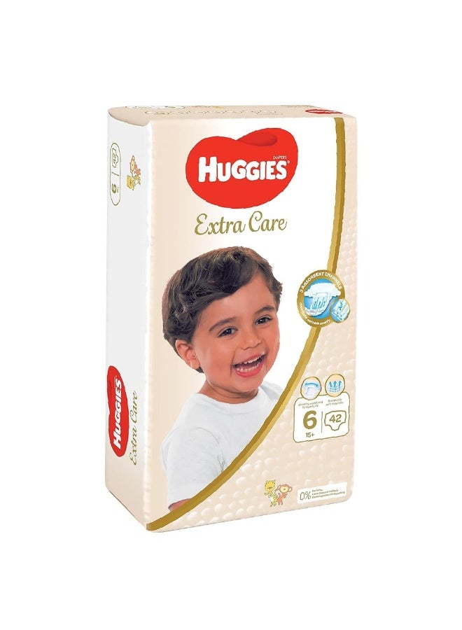 HUGGIES Extra Care Baby Diapers, Size 6, For 15+kg Baby, Pack of 42’s