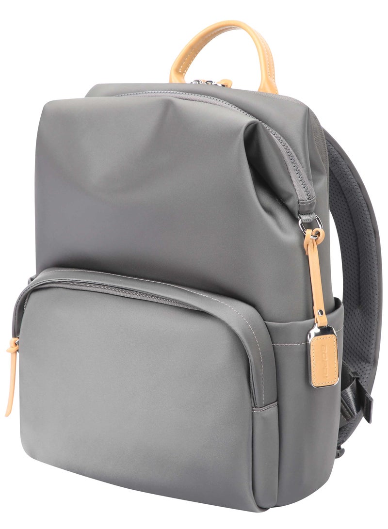 بوباي BOPAI Professional Lady Water Resistant  Backpack - Premium Laptop Carry Bag for Business and Travel with Luggage Strap -BO-LB791-Grey - Image 1