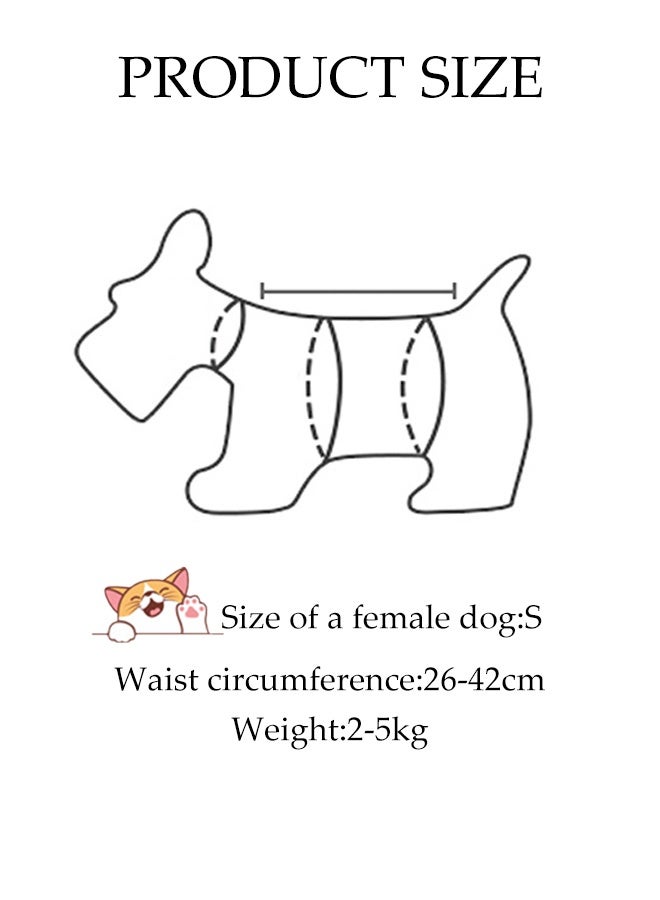 DUNISO 10 Pcs Disposable Pet Diapers， Disposable Pet Diapers，Highly Absorbent, Leak Proof，Velcro Design Recommended For Female Dogs Weighing 2-5kg (S) - Image 2