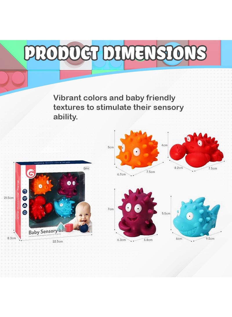 Home Smart - Home Smart Children's Sensory Ball Assorted Color Lightweight Cartoon Animal Shape Ideal for Boys and Girls Soft Gift - Image 1