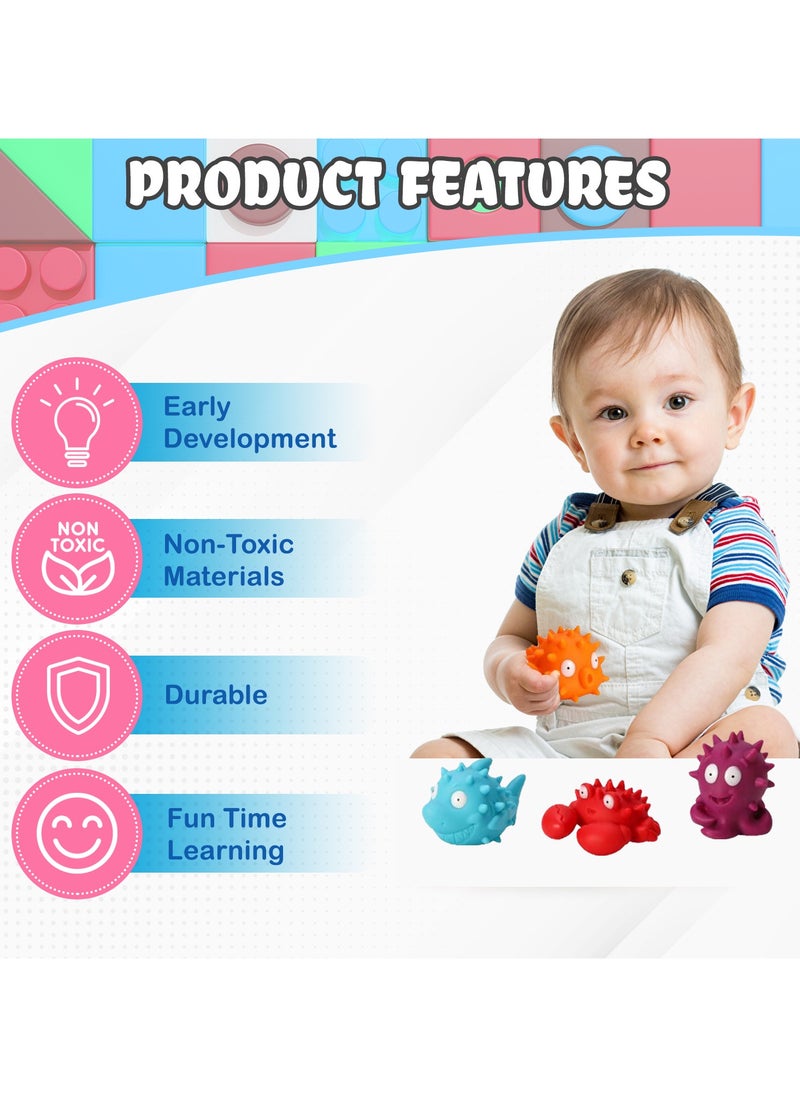 Home Smart - Home Smart Children's Sensory Ball Assorted Color Lightweight Cartoon Animal Shape Ideal for Boys and Girls Soft Gift - Image 1