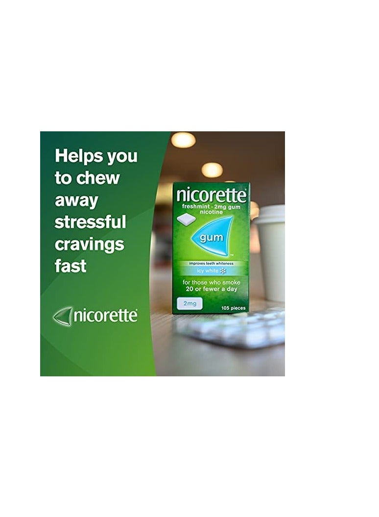 Nicorette	Icy White 4mg Gum 105 Pieces - Image 4