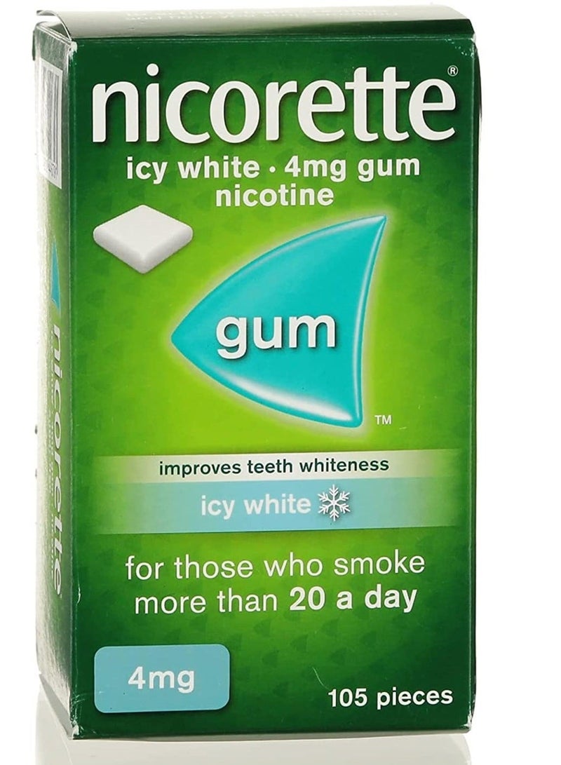 Nicorette	Icy White 4mg Gum 105 Pieces - Image 5