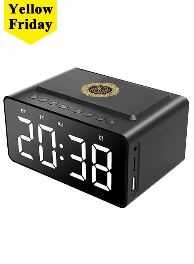 تلواح سماعة قرآن مسلم مع منبه أذان، ساعة منبه إسلامية للطاولة مع تذكير رقمي بأوقات الصلاة، هدية رمضان، ساعة منبه للصلاة - Image 1