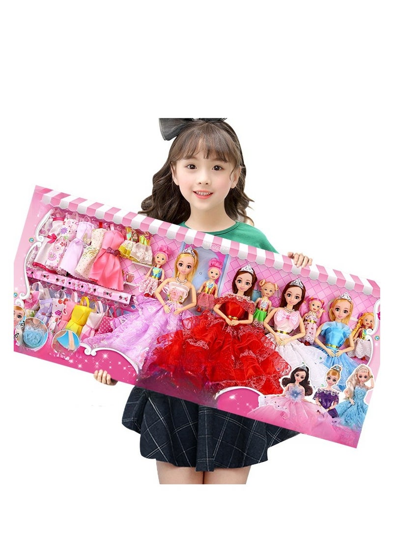 Children's Dress up Doll Set Gift Box, Girl Princess Dream Wardrobe - Image 5