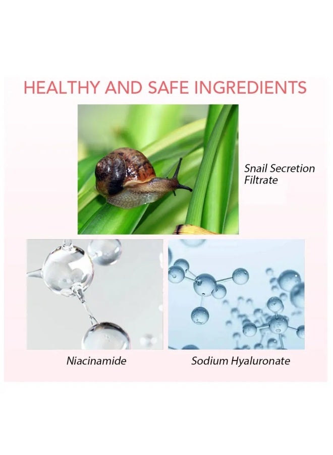 Disaar سيروم الوجه الأبيض من الحلزون 30 مل للعناية بالبشرة المتقدمة، مغذي، مبيض، مشرق، لعلاج حب الشباب، مرطب، علاج للوجه، مرطب مضاد للتجاعيد، مضاد للشيخوخة، جوهر مبيض - Image 2