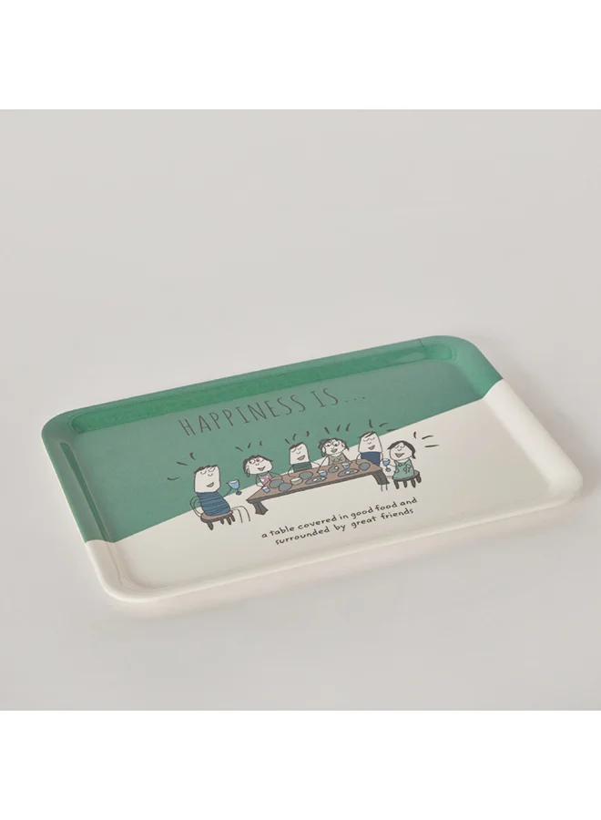 هوم بوكس Happiness is Large Tray 35 x 3 x 25 cm