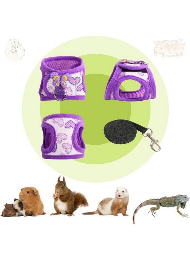 YOUTHINK - Pet Harness Vest Set, Soft Mesh Small Harness and Leash for Guinea Pigs, Hamster, Ferret, Rabbit, Chinchilla and Similar Small Animals - Image 1