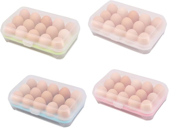 Transparent Refrigerator Egg Storage Box Shockproof Kitchen Egg Holder White - Image 1