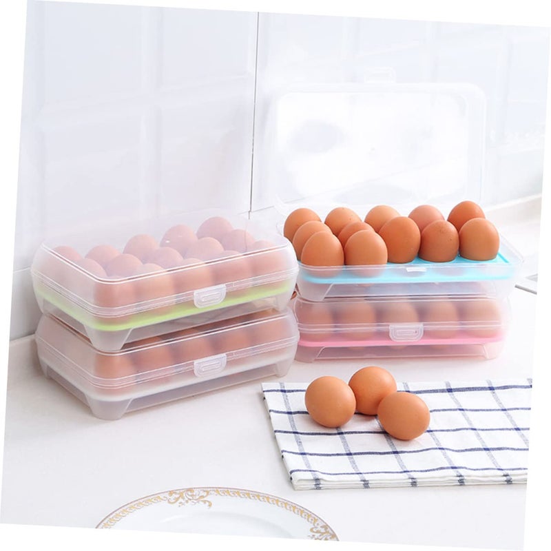 Transparent Refrigerator Egg Storage Box Shockproof Kitchen Egg Holder White - Image 3