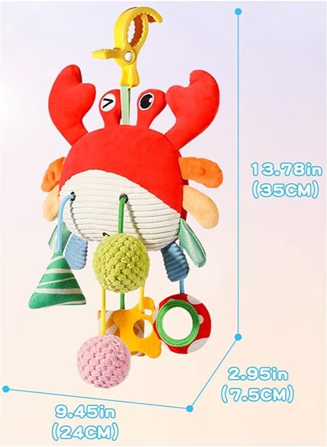 Ailily Baby Stroller Rattle Pendant, Car Seat Toys For Babies 0-6 Months, Crab Stroller Toy With Clamp, Best Baby Ideal Gift For Ages 0 And Up - Image 4