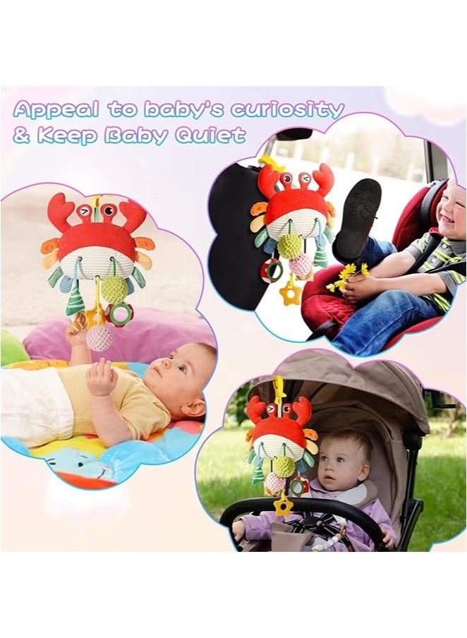 Ailily Baby Stroller Rattle Pendant, Car Seat Toys For Babies 0-6 Months, Crab Stroller Toy With Clamp, Best Baby Ideal Gift For Ages 0 And Up - Image 2