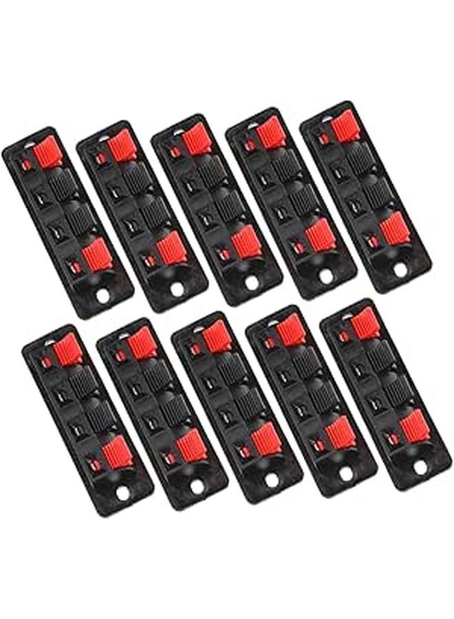 10Pcs Gold Plated Speaker Terminal Connectors for Audio Equipment and LED Strips Easy Installation - Image 1