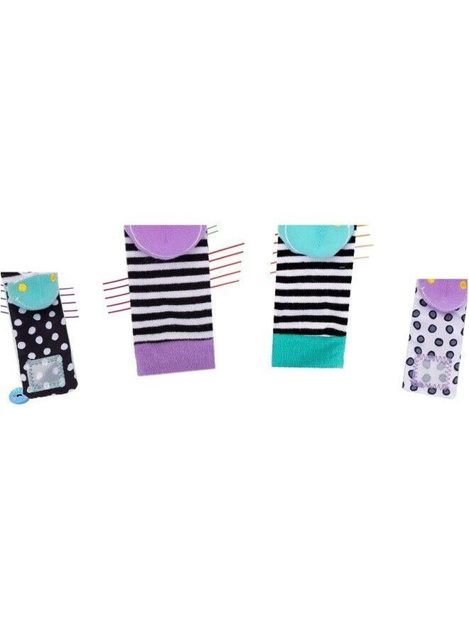 Baby Rattle Socks Wrist Finder Sensory Toys Foot Finding Toys-Color:Purple Donkey Suit  - Image 1