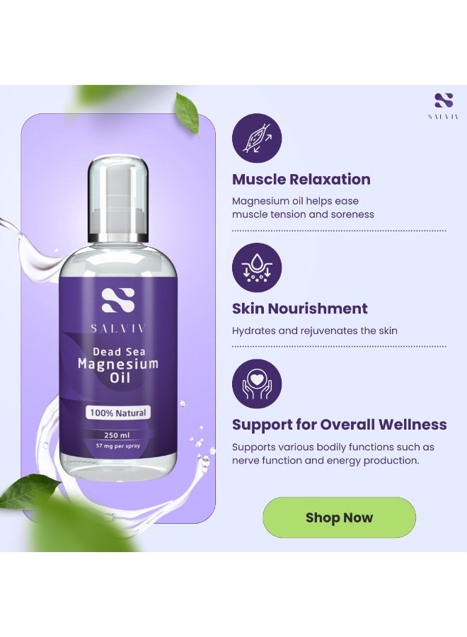 Salviv Dead Sea Magnesium Oil 250ml - Image 5