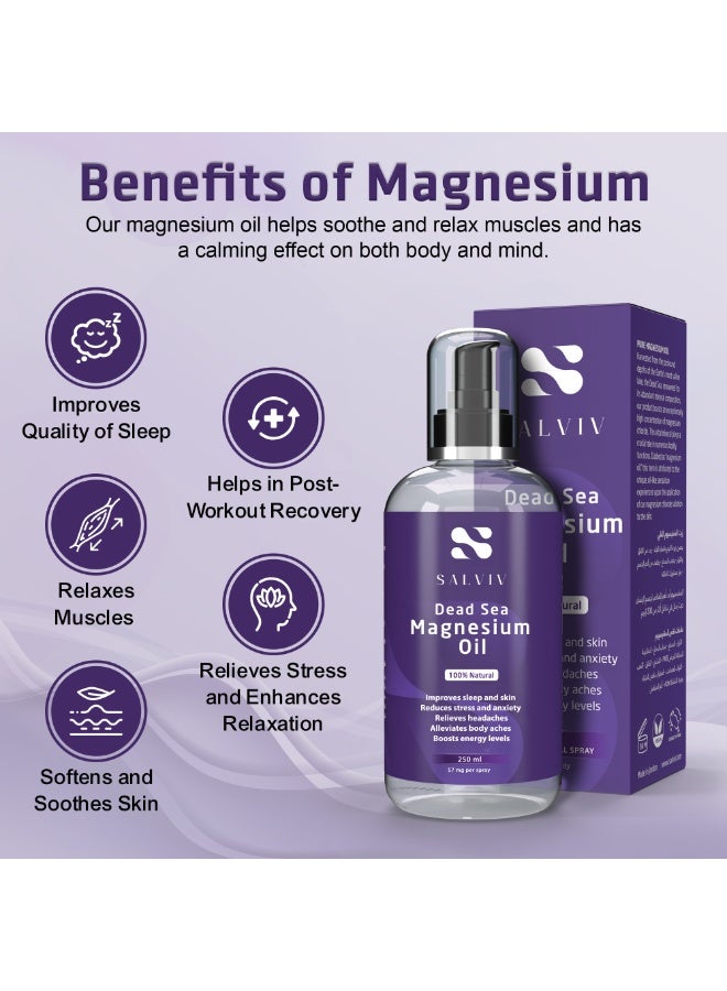 Salviv Dead Sea Magnesium Oil 250ml - Image 3