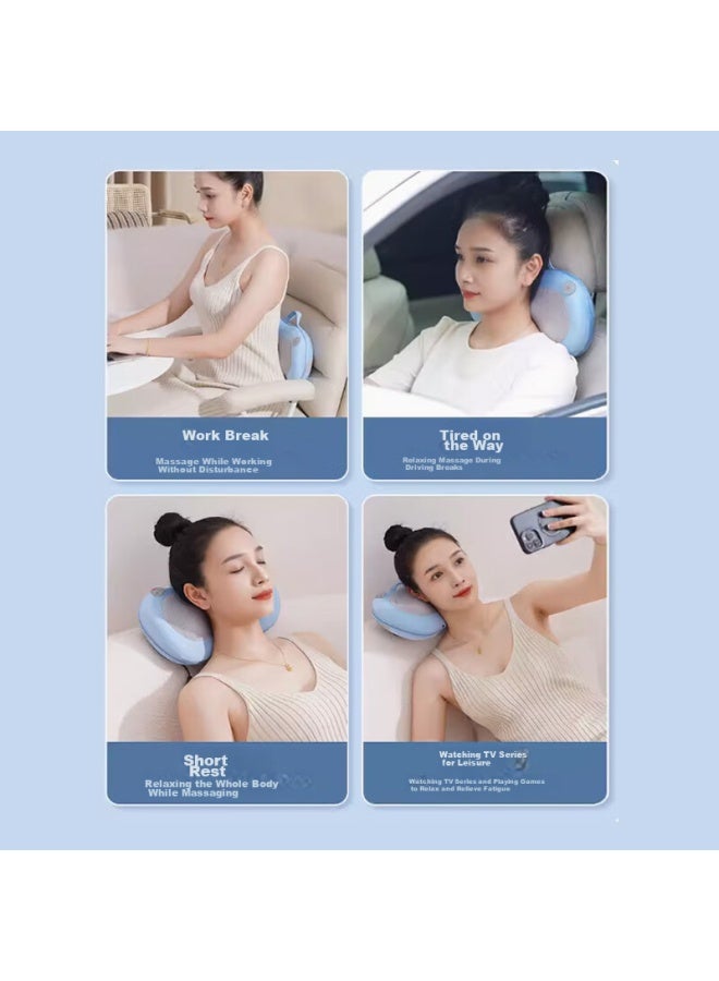 AUX Aux Neck Massager Gl43 (rechargeable), Waist Massager, Massage Pillow, Neck And Shoulder Massager, Back Massaging Cushion, Full-body Massage, Birthday Gift, Present  - Image 2