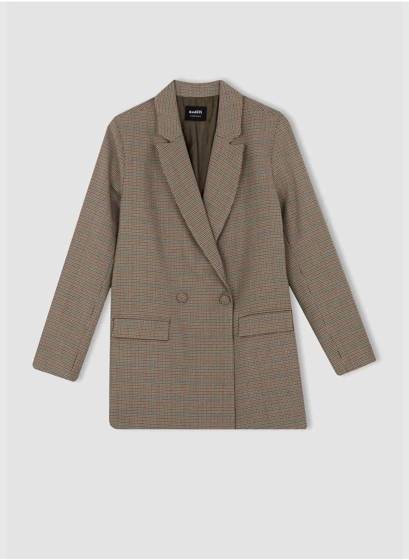 ديفاكتو Woman Regular Fit Shirt Neck Blazer