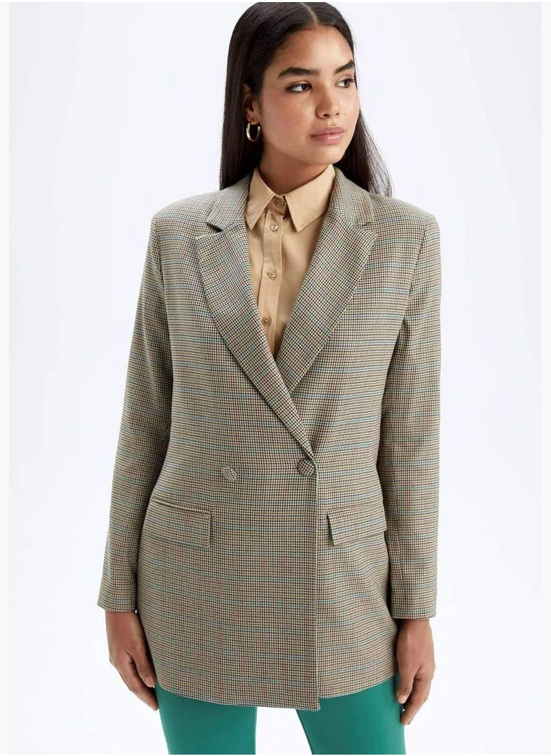 ديفاكتو Woman Regular Fit Shirt Neck Blazer