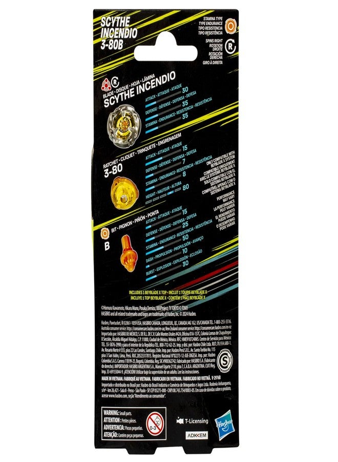 BeyBlade باي بليد باكيت مجموعة باي بليد إكس سيث إنسنديو 3-80B مع طوب دوار يميني من نوع التحمل؛ ألعاب طوب القتال للأولاد والبنات بعمر 8 سنوات - Image 4