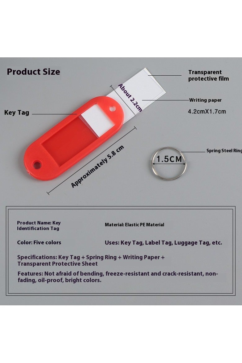 10 قطع من علامات تصنيف المفاتيح متعددة الألوان - علامات تعليق المفاتيح - سلاسل مفاتيح خفيفة الوزن للمنزل والمكتب والفندق وما إلى ذلك - Image 5